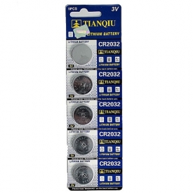 CR2032 3V LITHIUM COIN BUTTON BATTEY SCOPE – 5/PACK