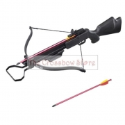 130 LBS PLASTIC HANDLE BLACK HUNTING CROSSBOW WITH 2 ARROWS – LASER PRO PACKAGE