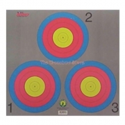 Maple Leaf Grey 17″ x 17″ 3-Spot Vegas 20cm Circles Paper Archery Target