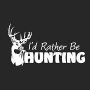 8″x4.5″ Buck Id Rather Be Hunting Car Truck Decal Sticker